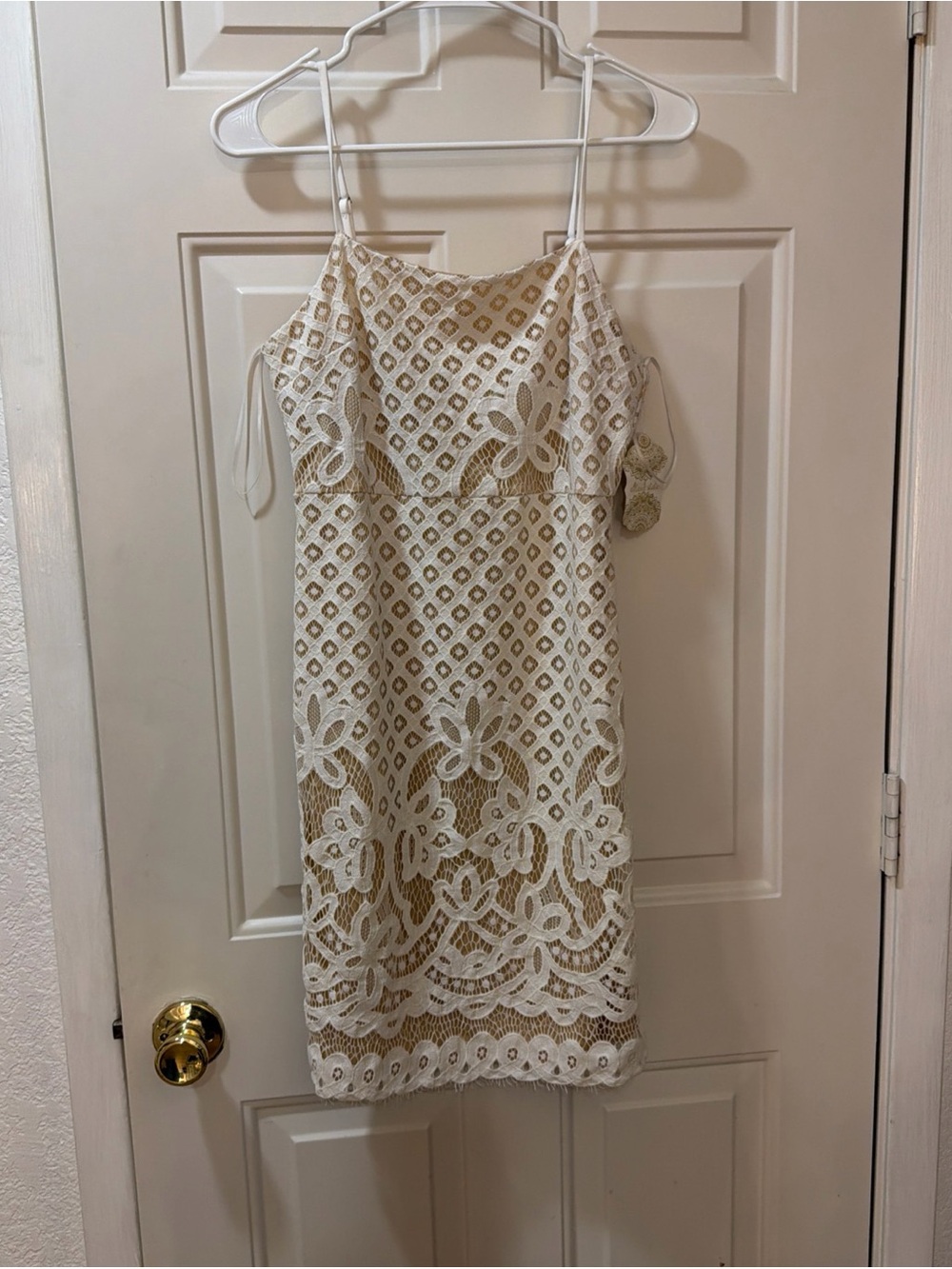 Altar’d state Womens White Ivory Nude Lace Dress Size Medium Nwt $79